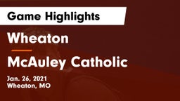 Wheaton  vs McAuley Catholic  Game Highlights - Jan. 26, 2021