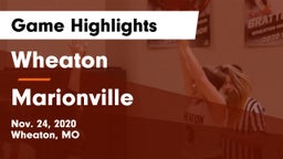 Wheaton  vs Marionville Game Highlights - Nov. 24, 2020