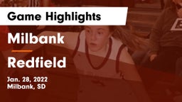 Milbank  vs Redfield  Game Highlights - Jan. 28, 2022