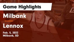Milbank  vs Lennox  Game Highlights - Feb. 5, 2022