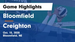 Bloomfield  vs Creighton  Game Highlights - Oct. 15, 2020