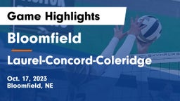 Bloomfield  vs Laurel-Concord-Coleridge  Game Highlights - Oct. 17, 2023