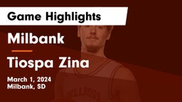 Milbank  vs Tiospa Zina  Game Highlights - March 1, 2024