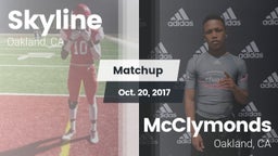Matchup: Skyline vs. McClymonds  2017