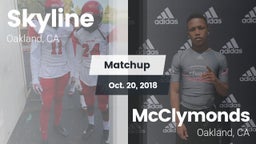 Matchup: Skyline vs. McClymonds  2018