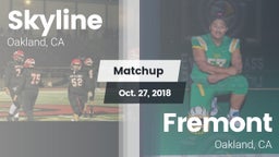 Matchup: Skyline vs. Fremont  2018