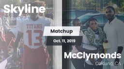 Matchup: Skyline vs. McClymonds  2019