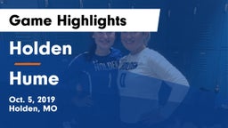 Holden  vs Hume  Game Highlights - Oct. 5, 2019