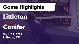 Littleton  vs Conifer  Game Highlights - Sept. 27, 2022