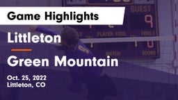 Littleton  vs Green Mountain  Game Highlights - Oct. 25, 2022