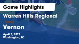 Warren Hills Regional  vs Vernon  Game Highlights - April 7, 2022