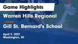 Warren Hills Regional  vs Gill St. Bernard's School Game Highlights - April 9, 2022