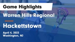 Warren Hills Regional  vs Hackettstown  Game Highlights - April 4, 2023