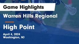 Warren Hills Regional  vs High Point  Game Highlights - April 4, 2024