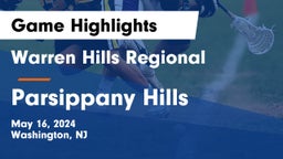 Warren Hills Regional  vs Parsippany Hills  Game Highlights - May 16, 2024