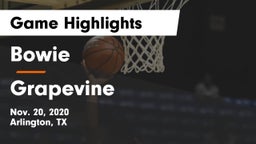 Bowie  vs Grapevine  Game Highlights - Nov. 20, 2020