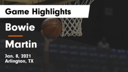 Bowie  vs Martin  Game Highlights - Jan. 8, 2021