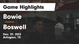 Bowie  vs Boswell   Game Highlights - Dec. 29, 2023