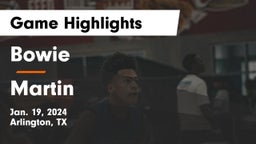Bowie  vs Martin  Game Highlights - Jan. 19, 2024