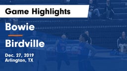 Bowie  vs Birdville Game Highlights - Dec. 27, 2019