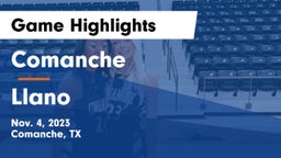Comanche  vs Llano  Game Highlights - Nov. 4, 2023