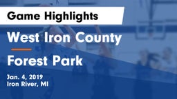West Iron County  vs Forest Park  Game Highlights - Jan. 4, 2019
