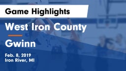 West Iron County  vs Gwinn  Game Highlights - Feb. 8, 2019