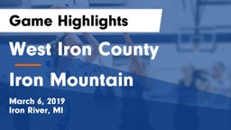 West Iron County  vs Iron Mountain  Game Highlights - March 6, 2019