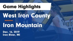 West Iron County  vs Iron Mountain  Game Highlights - Dec. 16, 2019