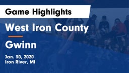 West Iron County  vs Gwinn  Game Highlights - Jan. 30, 2020