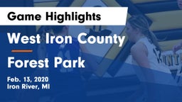 West Iron County  vs Forest Park  Game Highlights - Feb. 13, 2020