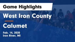 West Iron County  vs Calumet  Game Highlights - Feb. 14, 2020