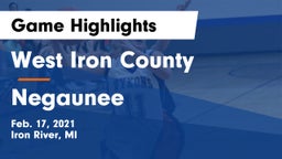 West Iron County  vs Negaunee  Game Highlights - Feb. 17, 2021