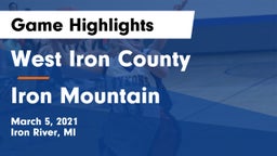West Iron County  vs Iron Mountain  Game Highlights - March 5, 2021