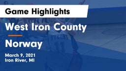 West Iron County  vs Norway  Game Highlights - March 9, 2021
