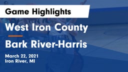 West Iron County  vs Bark River-Harris  Game Highlights - March 22, 2021
