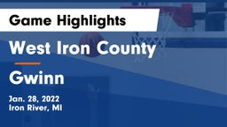 West Iron County  vs Gwinn  Game Highlights - Jan. 28, 2022