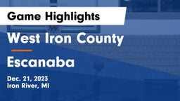 West Iron County  vs Escanaba  Game Highlights - Dec. 21, 2023