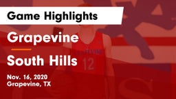 Grapevine  vs South Hills  Game Highlights - Nov. 16, 2020