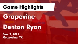 Grapevine  vs Denton Ryan  Game Highlights - Jan. 2, 2021