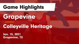 Grapevine  vs Colleyville Heritage  Game Highlights - Jan. 15, 2021