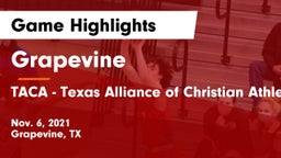 Grapevine  vs TACA - Texas Alliance of Christian Athletes Game Highlights - Nov. 6, 2021