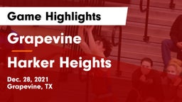 Grapevine  vs Harker Heights  Game Highlights - Dec. 28, 2021