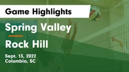 Spring Valley  vs Rock Hill  Game Highlights - Sept. 13, 2022