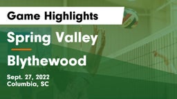 Spring Valley  vs Blythewood  Game Highlights - Sept. 27, 2022