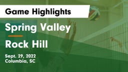 Spring Valley  vs Rock Hill  Game Highlights - Sept. 29, 2022