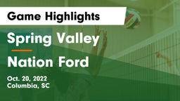 Spring Valley  vs Nation Ford  Game Highlights - Oct. 20, 2022