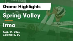 Spring Valley  vs Irmo  Game Highlights - Aug. 24, 2023