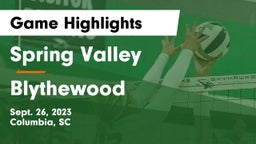 Spring Valley  vs Blythewood  Game Highlights - Sept. 26, 2023