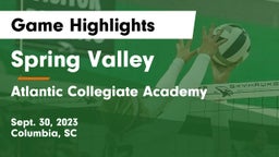 Spring Valley  vs Atlantic Collegiate Academy Game Highlights - Sept. 30, 2023